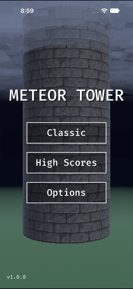 The title screen